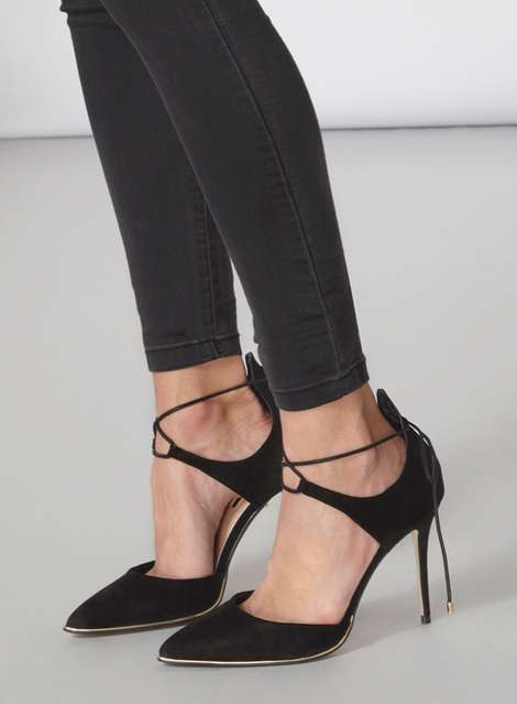 Black 'Ginah' Court Shoes